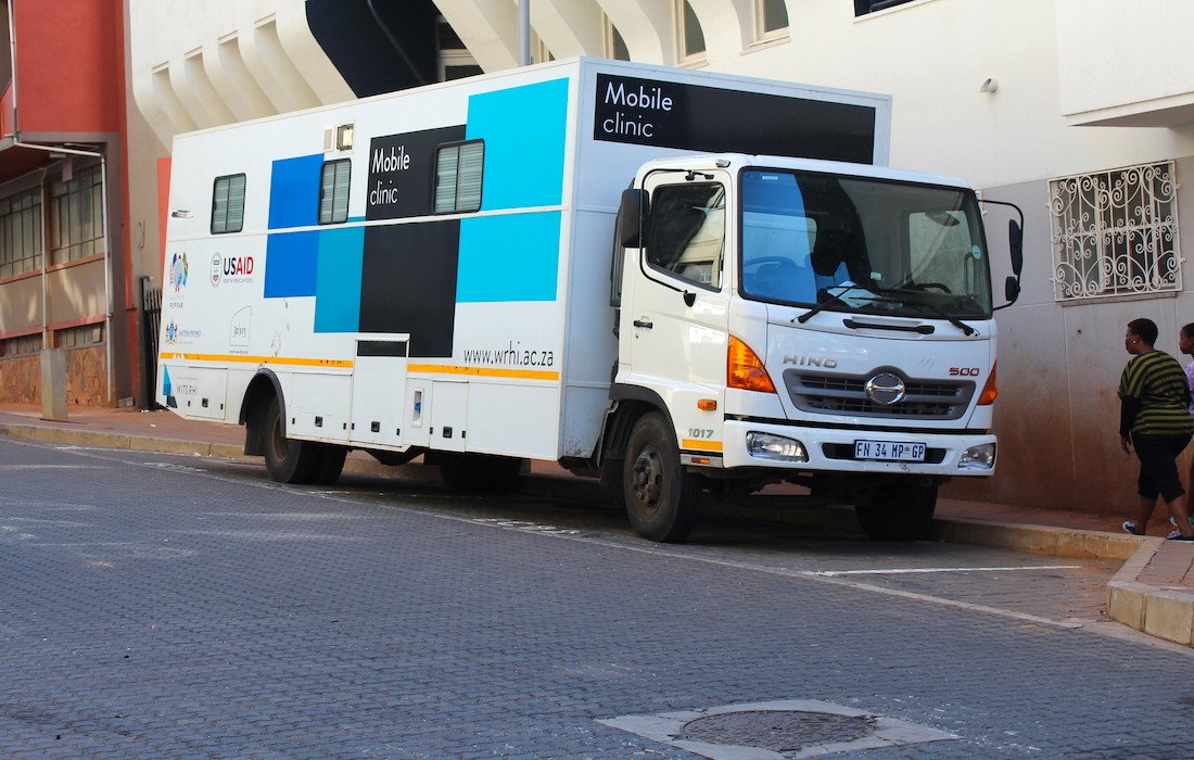 A mobile clinic which aids in the HIV response